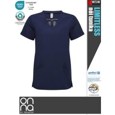   Onna Medical LIMITLESS NAVY prémium stretch egészségügyi zsebes női tunika - munkaruha