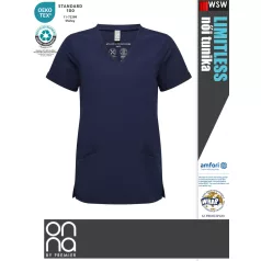   Onna Medical LIMITLESS NAVY prémium stretch egészségügyi zsebes női tunika - munkaruha
