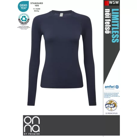 Onna Medical LIMITLESS NAVY prémium stretch egészségügyi női felső - munkaruha