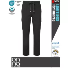   Onna Medical LIMITLESS BLACK prémium stretch egészségügyi férfi nadrág - munkaruha