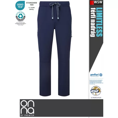 Onna Medical LIMITLESS NAVY prémium stretch egészségügyi férfi nadrág - munkaruha