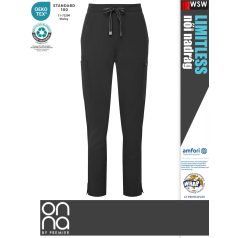   Onna Medical LIMITLESS BLACK prémium stretch egészségügyi női nadrág - munkaruha