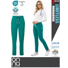   Onna Medical LIMITLESS GREEN prémium stretch egészségügyi női nadrág - munkaruha