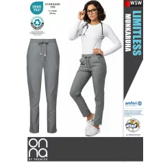   Onna Medical LIMITLESS GREY prémium stretch egészségügyi női nadrág - munkaruha
