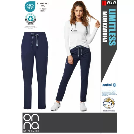 Onna Medical LIMITLESS NAVY prémium stretch egészségügyi női nadrág - munkaruha