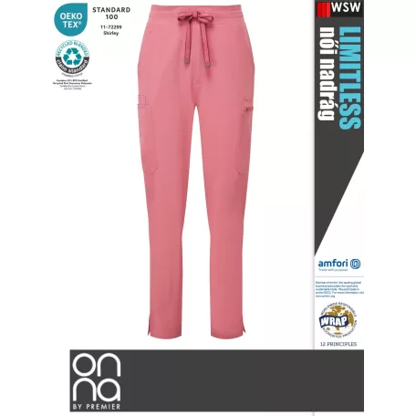 Onna Medical LIMITLESS PINK prémium stretch egészségügyi női nadrág - munkaruha