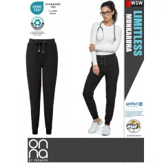   Onna Medical LIMITLESS BLACK prémium stretch egészségügyi női jogger nadrág - munkaruha