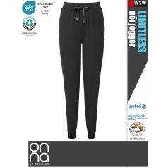   Onna Medical LIMITLESS BLACK prémium stretch egészségügyi női jogger nadrág - munkaruha