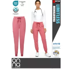   Onna Medical LIMITLESS PINK prémium stretch egészségügyi női jogger nadrág - munkaruha