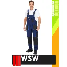   WSW OGRIFOX NAVY technikai kevertszálas férfi kantáros nadrág - munkaruha