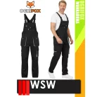WSW OGRIFOX BLACK technikai kevertszálas férfi kantáros nadrág - munkaruha