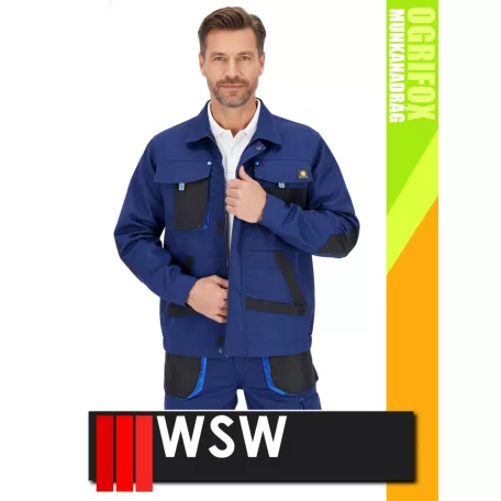 WSW OGRIFOX NAVY technikai kevertszálas férfi munkakabát - munkaruha