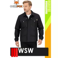   WSW OGRIFOX BLACK technikai kevertszálas férfi munkakabát - munkaruha