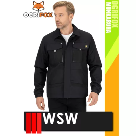 WSW OGRIFOX BLACK technikai kevertszálas férfi munkakabát - munkaruha