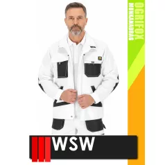   WSW OGRIFOX WHITE technikai kevertszálas férfi munkakabát - munkaruha