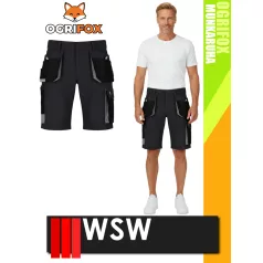   WSW OGRIFOX BLACK technikai kevertszálas férfi rövidnadrág - munkaruha