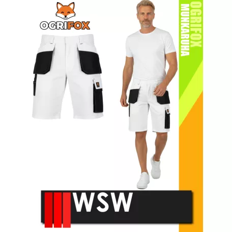 WSW OGRIFOX WHITE technikai kevertszálas férfi rövidnadrág - munkaruha