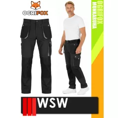   WSW OGRIFOX BLACK technikai kevertszálas férfi derekas nadrág - munkaruha