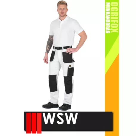 WSW OGRIFOX WHITE technikai kevertszálas férfi derekas nadrág - munkaruha