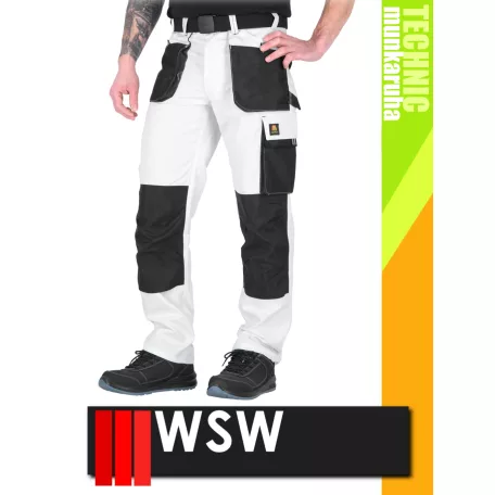 WSW OGRIFOX WHITE technikai kevertszálas férfi derekas nadrág - munkaruha