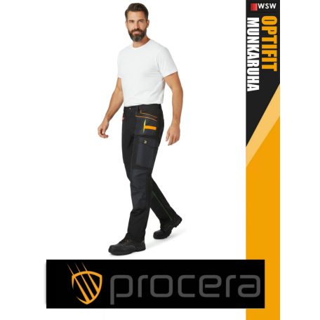 Procera ELASTIC BLACKHV OPTIFIT stretch slimfit deréknadrág - munkaruha
