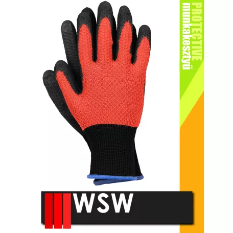 WSW HEXA ORANGE mártott munkakesztyű - 12 pár/csomag