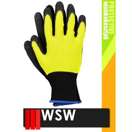 WSW HEXA YELLOW mártott munkakesztyű - 12 pár/csomag