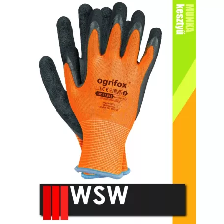 WSW OX LATEKSFOAM mártott latex munkakesztyű - 240 pár/csomag