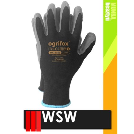 WSW OX LATEKS mártott latex munkakesztyű - 240 pár/csomag