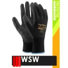 WSW POLIUR BLACK mártott munkakesztyű - 12 pár/csomag