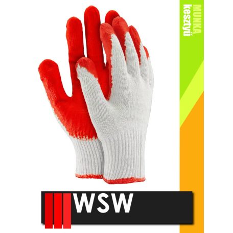 WSW OX UNIWAMP mártott latex munkakesztyű - 480 pár/csomag