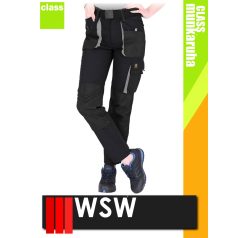   WSW CANDADO BLACK technikai kevertszálas női derék nadrág - munkaruha