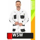 WSW CANDADO WHITE technikai kevertszálas férfi munkakabát - munkaruha