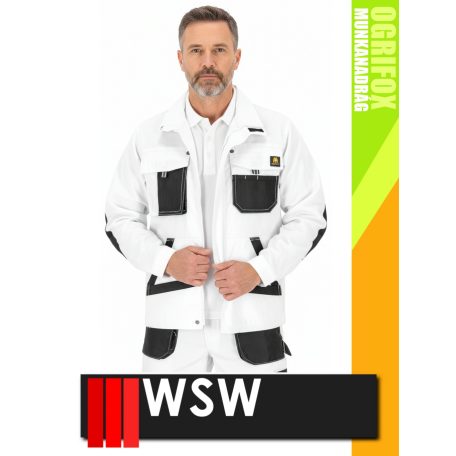 WSW CANDADO WHITE technikai kevertszálas férfi munkakabát - munkaruha