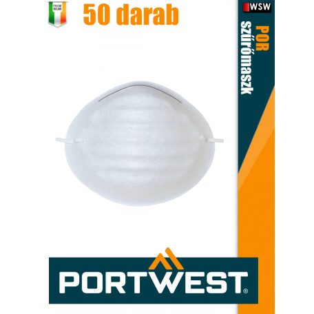 Portwest légzésvédő pormaszk 50 db/doboz - egyéni védőeszköz