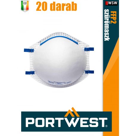 Portwest FFP2 prémium légzésvédő maszk 20 db/doboz - egyéni védőeszköz