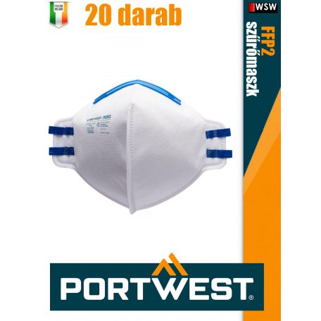Portwest FFP2 prémium légzésvédő maszk 20 db/doboz - egyéni védőeszköz
