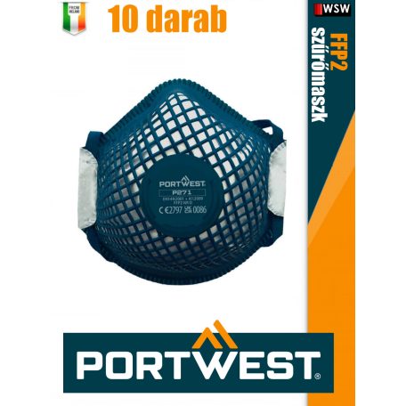 Portwest FFP2 prémium légzésvédő maszk 10 db/doboz - egyéni védőeszköz
