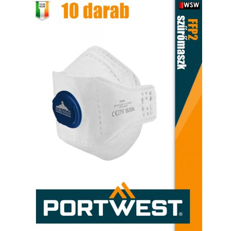 Portwest FFP2 DOLOMITE prémium légzésvédő maszk 10 db/doboz - egyéni védőeszköz