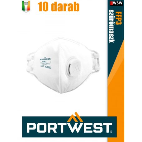 Portwest FFP3 DOLOMITE prémium légzésvédő maszk 20 db/doboz - egyéni védőeszköz