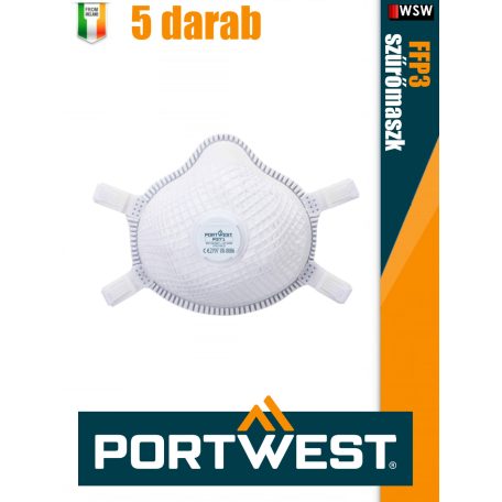 Portwest FFP3 DOLOMITE prémium légzésvédő maszk 5 db/doboz - egyéni védőeszköz