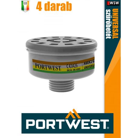 Portwest UNIVERSAL ABEK2 gáz szűrő betét 4 darabos szett - egyéni védőeszköz