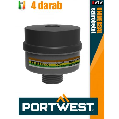 Portwest UNIVERSAL ABEK2P3 gáz szűrő betét 6 darabos szett - egyéni védőeszköz