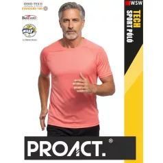   Proact TECH CORAL lélegző férfi környakas technikai sportpóló - ruha