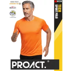   Proact TECH FLUORESCENTO lélegző férfi környakas technikai sportpóló - ruha