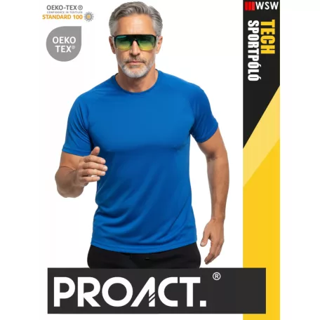 Proact TECH SPORTYROYALBLUE lélegző férfi környakas technikai sportpóló - ruha