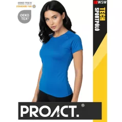  Proact TECH AQUABLUE lélegző női környakas technikai sportpóló - ruha