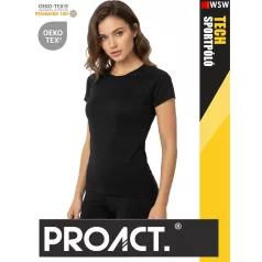 Proact TECH AQUABLUE lélegző női környakas technikai sportpóló - ruha