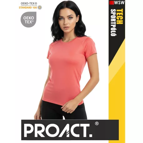 Proact TECH CORAL lélegző női környakas technikai sportpóló - ruha