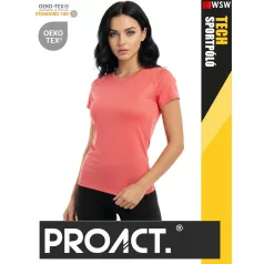   Proact TECH CORAL lélegző női környakas technikai sportpóló - ruha